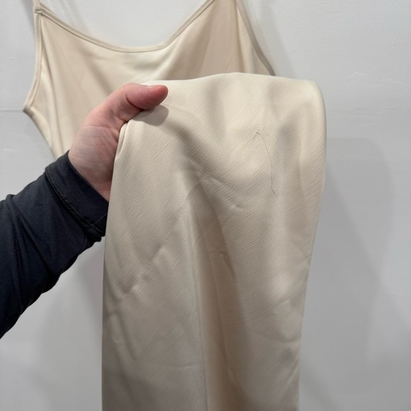 House Of Harlow 1960 Gold Slip Dress Spaghetti Strap Small Midi Maxi - Picture 6 of 6